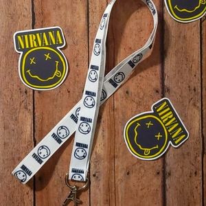 Nirvana Rock Band MUSIC Keychain Keyholder Id Badge Lanyard